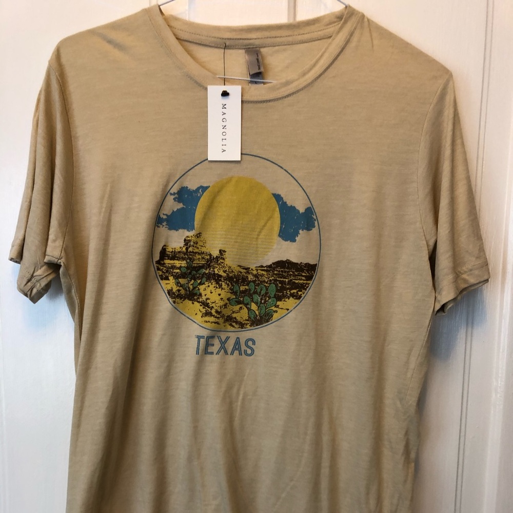 Magnolia T Shirt with Texas Image Large